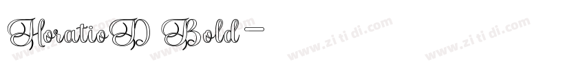 HoratioD Bold字体转换